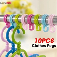10Pcs Windproof Clothes Pegs Drying Clothes Buckles Hanger Windproof Hook Laundry Hook Clip Plastic Hanger Windproof Buckles homelove