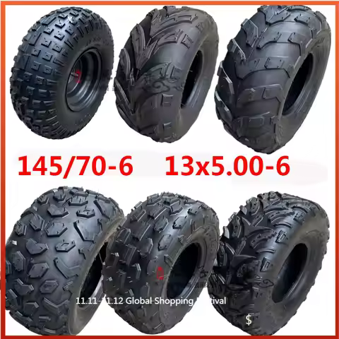 6 Inch ATV Tire 145/70-6 14X5.00-6 13X5.00-6 four wheel vehcile Fit for 50cc 70cc 110cc Small ATV Fr