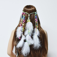 Bohemian Hair Adjustable Hairbands Accessories Native American Tribal Costume Thanksgiving Assorted 