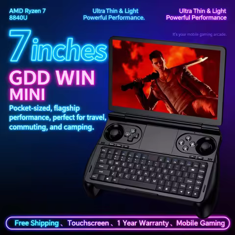 New 2026 GPD WIN Mini AMD AI 9 HX 370 7 Inch Handheld GamePad Tablet 32GB RAM 2TB PCIE4.0 Pocket Min