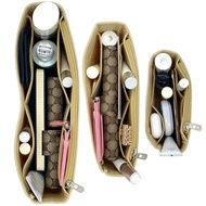 For Baguette Multi-Pocket Organizer Insert Bag Felt Cloth Zipper Cosmetic Storage Bag Suitable For W
