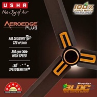USHA AeroEdge Plus 1200mm BLDC Ceiling Fan with IR Remote | LED Indicator  100% Copper Motor | High 