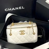 ✨Chanel 24c 雙金珠白色長盒子 晶片款🤍