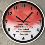 Bible Verse Wall Clock (8x8 INCHES) with & stickers