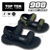 988 Speedy Rhino Slipper Men Slipper Sandal Selipar Lelaki Flip Flop Slip on Black, Green 1010