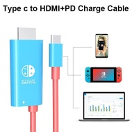 【In stock】Nintendo Switch OLED v1 v2 Type-c to HDMI Cable USBC 4K PD Cable Phone HD Projection Cable Type-C Charge TV Dock Type C To Hdmi Adapter For Mobile Phone Switch Laptop KED