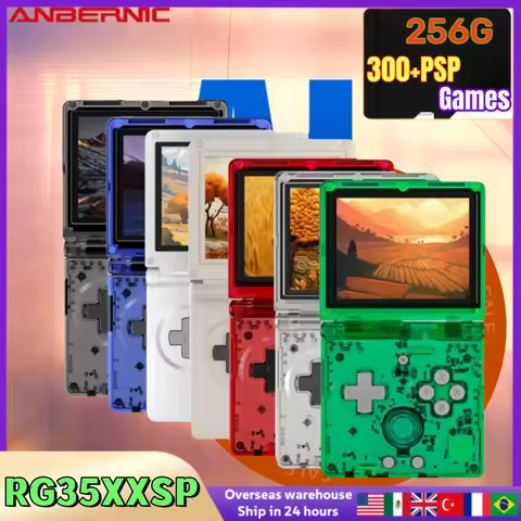ANBERNIC RG35XXSP Flip Game Console 3.5'' IPS Screen Mini HDMI Output WiFi Bluetooth 4.2 E-book Linu