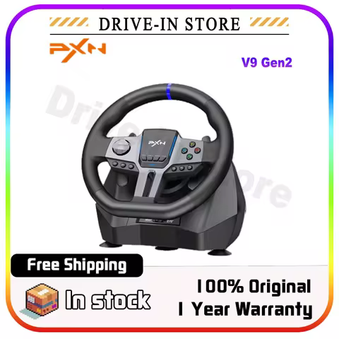 PXN V9 Gen2 Racing Steering Driving Wheel 270°/ 900° Vibration Gaming Steering Wheel for PS4,PC,PS3,