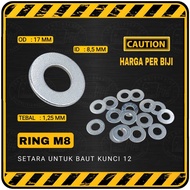 M8Ring EQUIVALENT TO 12 KEY Bolts || Width 17 MM Thickness 1.25 MM