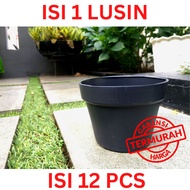 Pot Bunga/ Pot Plastik / Pot Tanaman uk 12 ( ISI 12 PCS )