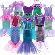Kids Mermaid Dress Girls Ariel Mermaid Costume Disney Cartoon Birthday Party Princess Dress Up