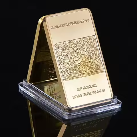 1pcs American Ocean Eagle 1oz Gold Coin Commemorative Coins Square Commemorative Block Coin Collecti