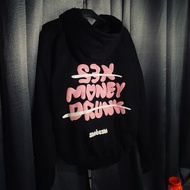 BOXY HOODIE | S3X MONEY DRUNK | PINK PINK