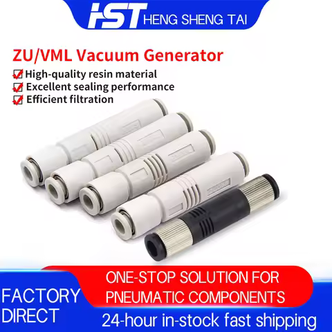 High Suction Vacuum Generator Tube Type Vacuum Generator High Suction High Flow ZU05S/ZU07S/ZU05L/ZU