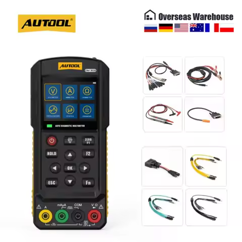 AUTOOL DM303 Auto Diagnostic Multimeter Oscilloscope AC/DC Voltage Meter Ammeter Ohmmeter Circuit Re