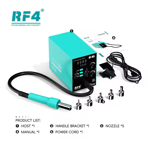 RF4 RF-H5 800W Hot Air Gun Soldering Station Digital Display BGA Rework Station for PCB Chip Repair 