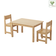 Evergreen Furniture ชุดโต๊ะ + เก้าอี้เด็ก ขนาด 90x60 3 ไซส์ความสูง ไม้ยางพาราแท้ทั้งชุด T-965 / KC-