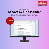 Lenovo L24-4e Monitor | 23.8" 100Hz FHD (1920x1080) IPS Anti-glare 16:9 | Tilt Stand | 3Y Warranty |