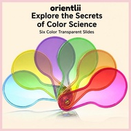 ORIENTLIIY 6Pcs Color Filter Plate, Educational Science Toy Rainbow Optics Color Filter Plate Set, T