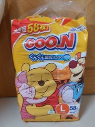 全新 現貨日本製 Goon大王 Disney L大碼 學習褲58片裝