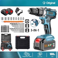 Cordless Drill 766VF Hammer Drill Rechargeable Electric Impact Drill Screwdriver Handrill Set with L