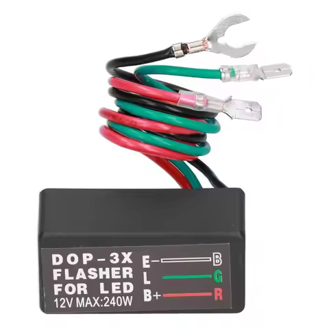 Universal DOP‑3X Flash Relay 12VDC 3 Wire Turn Signal Flasher Relay LED Flasher Relay Motorcycle Car