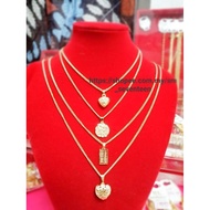 Rantai Leher + LOKET Budak / Dewasa  cop916 EMAS KOREA Necklace & Pendant MURAH