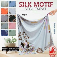 Isi 10 Jilbab Hijab Square Jilbab Kerudung Jilbab Segiempat Satin Motif Velvet Umama - tukiyem13