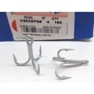 VMC TRIPLE HOOKS CARBON STEEL SIZE 4