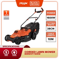BLACK & DECKER BEMW471BH 1600W 38CM Lawn Mower with Bike Handle 240V BEMW471