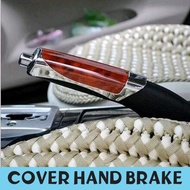 Aksesoris Mobil Cover rem tangan mobil handbrake motif serat kayu ABS