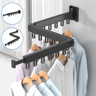 Invisible Retractable Wall Mount Clothes Hanger Indoor Household Organization Balcony Clothes Drying