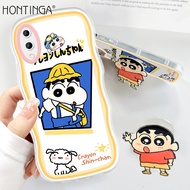 เคส Hontinga สำหรับ Samsung Galaxy A04S A04 A03S A03 Core A03 A02 Samsung A03S เคสใสใสสีเทียน Shin-Chan เคสยางซิลิโคนนิ่มกันกระแทกเต็มตัวเคสโทรศัพท์นิ่มสำหรับเด็กผู้หญิง