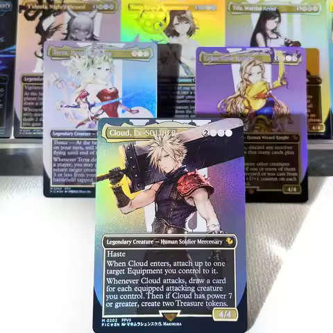 FIN FOIL4-01 Tcg proxy magic cards Cloud, Midgar Mercenary Summon Bahamut Vivi Ornitier Buster Sword
