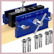 (WBNC) Self Centering Dowel Jig Kit Drill Guide Jig Block for Straight Holes 6PCS Drill Bushings for
