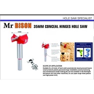 MrBISON 35MM Conceal Hinges Wood Hole Saw /MataTebuk Untuk Engsel Almari 35mm