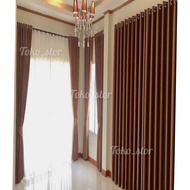 Gorden Blackout Polos Glossy 200 x 250 - 300 cm Hordeng Jendela Pintu Tirai Minimalis