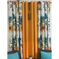 RING CURTAIN SUNFLOWER DESIGN SOLD PER PIECE AND 3IN1 7FT/85INCHES