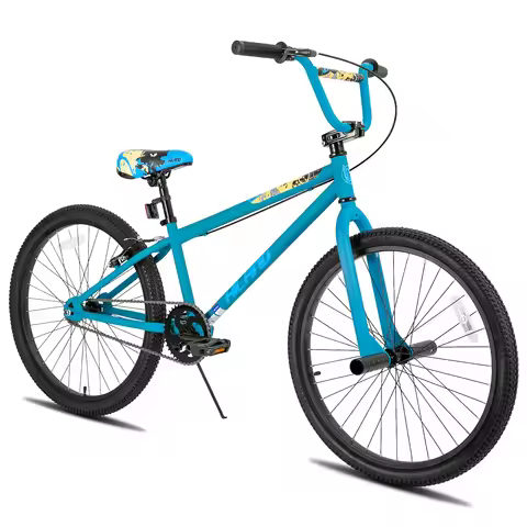 Hiland BMX Bike,24 26 inch,Beginner-Level to Advanced Riders with 2 Pegs,Kid’s Adults Bicycles, Mult