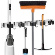 Broom Holder Mop Hanger Wall Mount Metal Organization Garage Storage System Garden Kitchen Tool Orga