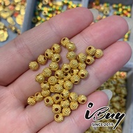 IBUY 999 Gold Round Bead Spacer Charm (1pc) 24K (999) / 999足金圆珠隔珠