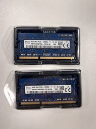 2x SKhynix 4GB DDR3 Laptop RAM PC3L-12800S