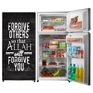 1 door text refrigerator sticker