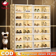 Yahada (No installation required) Stack 3 & 6 & 9 | Folding shoe box Folding shoe rack Folding shoe 
