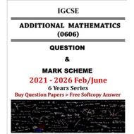 IGCSE Additional Mathematics-Past Exam Papers ( Printed Study Materials)