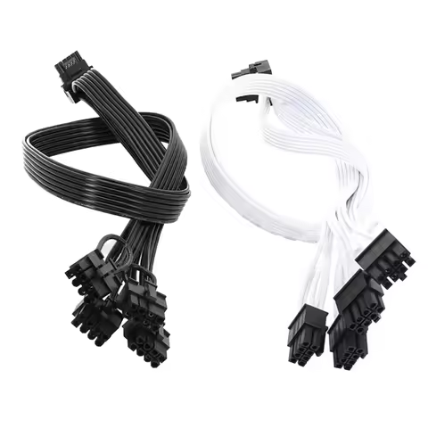 4xCPU 8pin to 16Pin Male PCI-E 5.0 12VHPWR RTX4090 90 Degree Elbow for Corsair AX760I/AX860/AX850/AX
