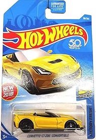 Hot Wheels 2018 50th Anniversary Factory Fresh Corvette C7 Z06 Convertible 98/365, Yellow
