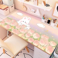 KY-D PVCTablecloth Desk PadinsWind Good-looking Children's Study Table Mat Dormitory Erasable Tulip Makeup Table Mat PCL