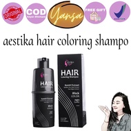 Aestika Hair Coloring Shampoo - Shampo Penghitam Rambut Uban Permanen Original Halal - Shampo Penghi