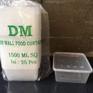 Thinwall Square Dm 1Ml / Kotak Makan 1 Ml